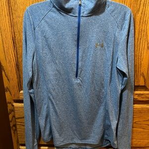 Under Armour Heathered Blue 1/4 zip Pullover